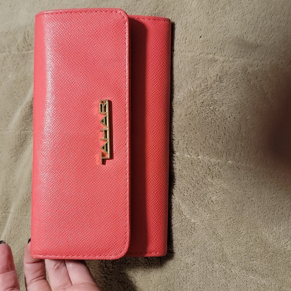 Tahari wallet in hot pink